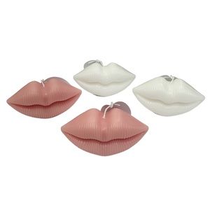 Set of 4 Puffy Lips Unscented Candles